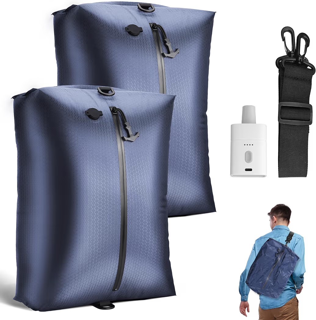 2PACK Travel Vacuum Bags With Wireless Pump Airtight & Waterproof For Traveling