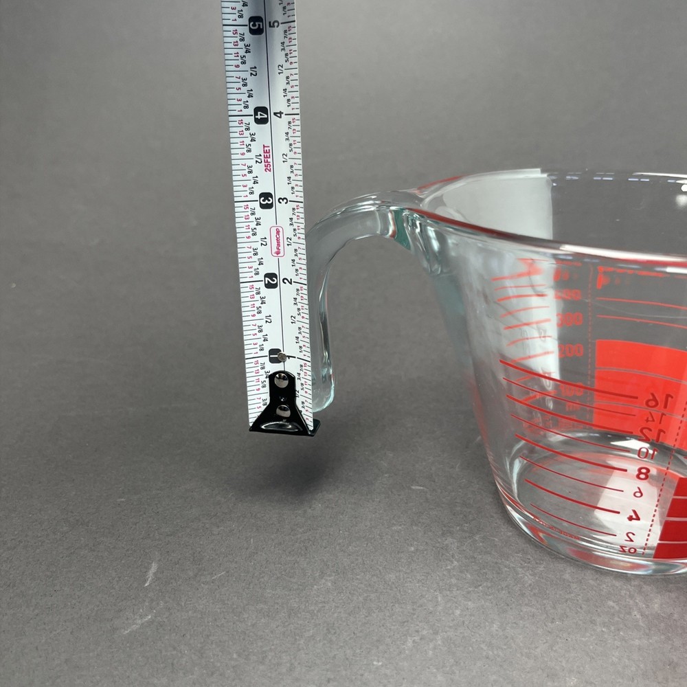 PYREX Measuring, 2 Cups, 16 oz, 500 mL, Red Reverse Read Inside