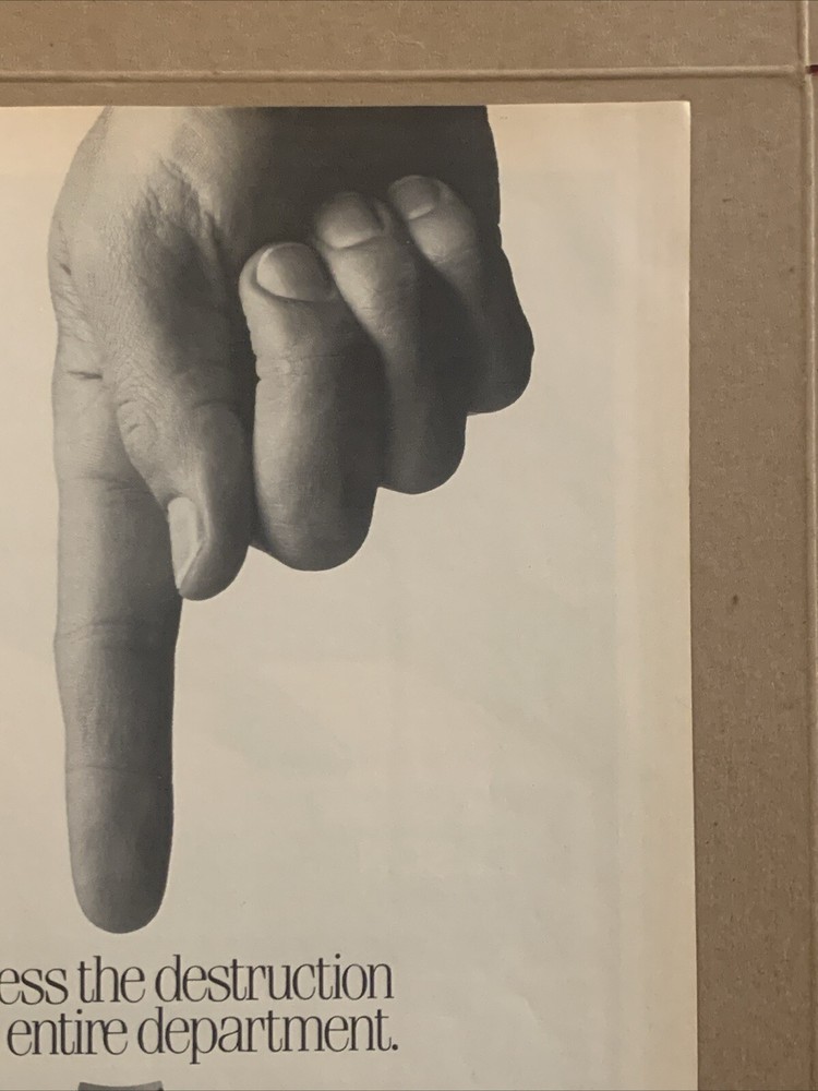 1989 3M Computer Data Cartridge Tape PRINT AD Operator Error Button Push VTG 80s