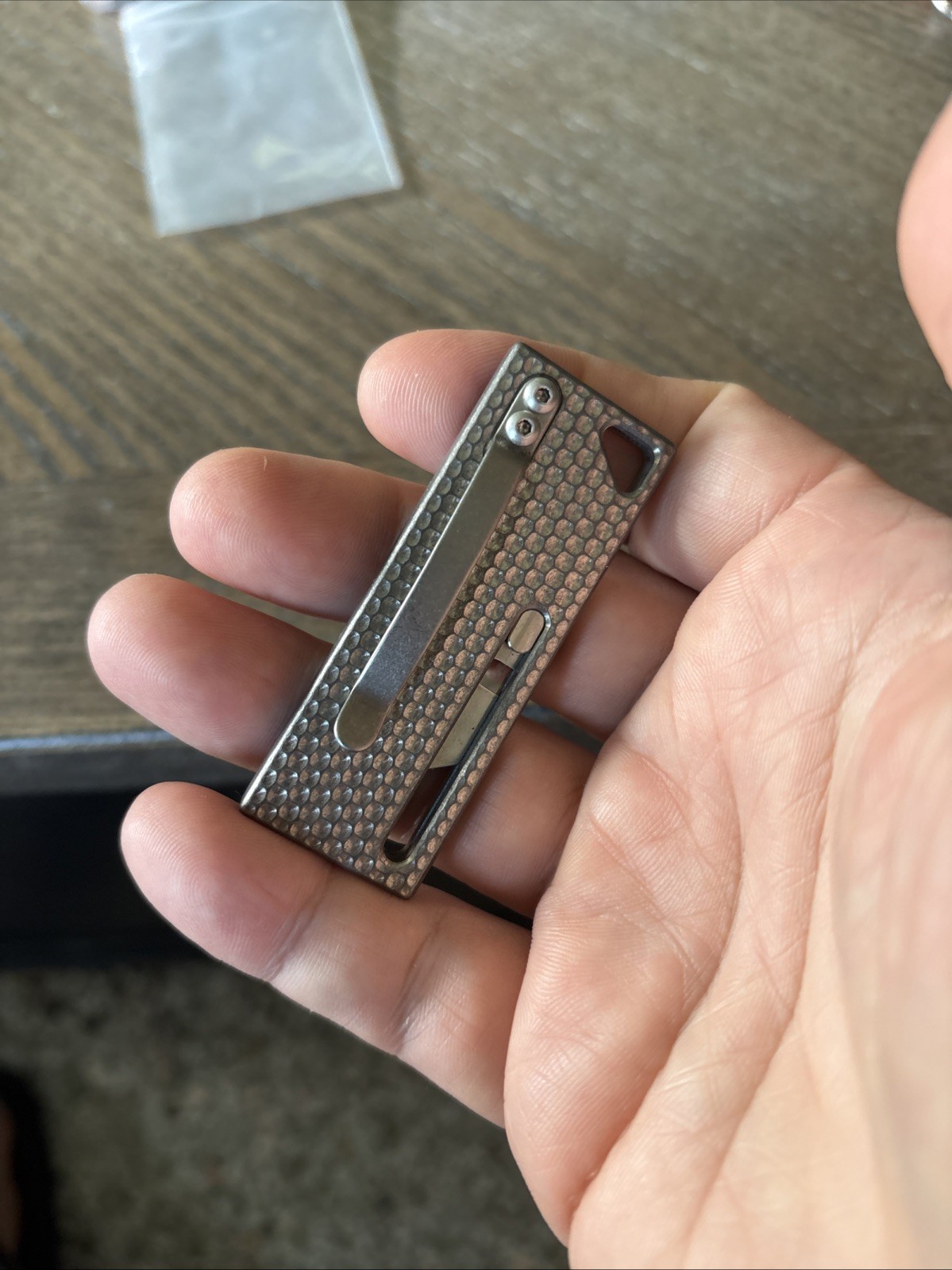 CountyComm Maratac MaxMadCo Utility Knife Blade Gen 1 Full Titanium Slide Lock