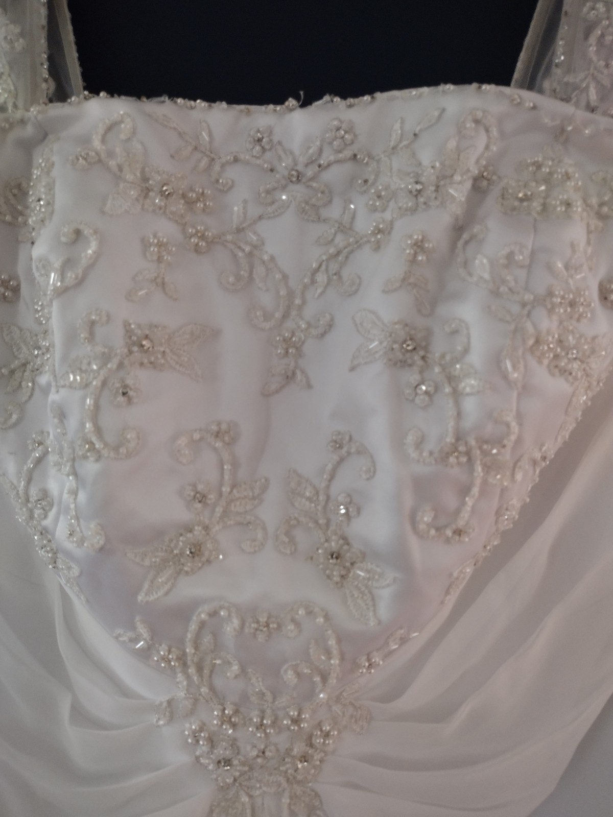 David's Bridal Wedding Dress Size 22 W with Under Slip size L and Bridal Vail