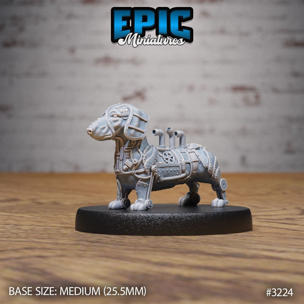 Construct Dachshund 3D Printed D&D Tabletop Gaming Figures - Epic Miniatures