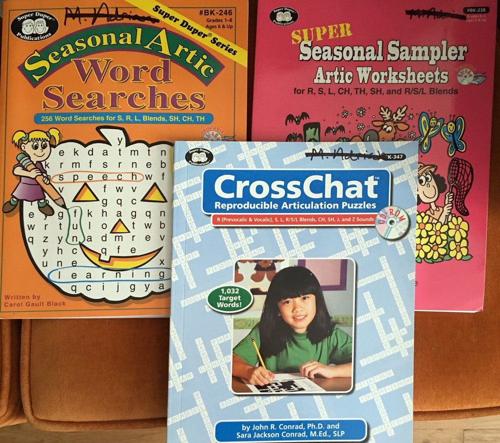 Super Duper Articulation Workbook Bundle (Set of 3)