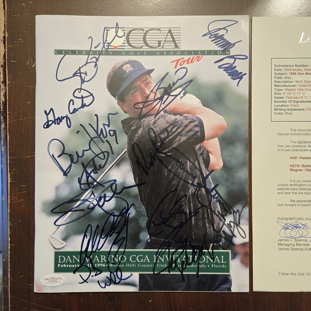 Johnny Bench Gary Carter Jim Palmer w/ Others Multi Signed Program JSA Certified