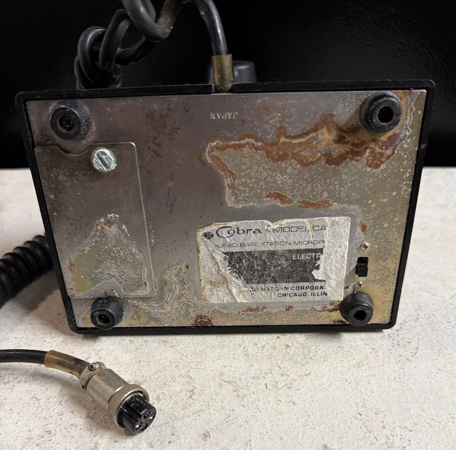 Cobra Dynamike Plus CA-60 Amplified Base Station Microphone Push to Talk Unteste