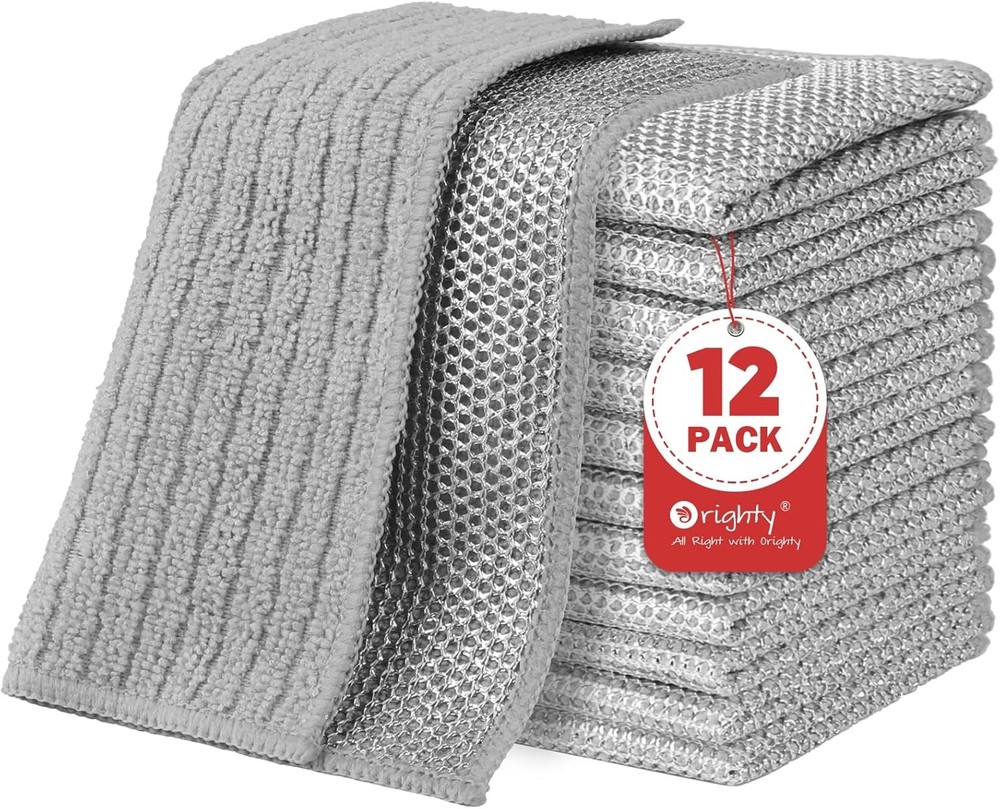 Multipose Wire Dishwashing Rag, Upgraded Double-Layer