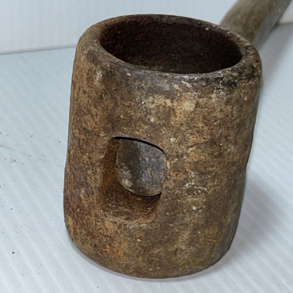 Antique Blacksmith Forming Hammer Concave Face Primitive Forging Tool Mallet