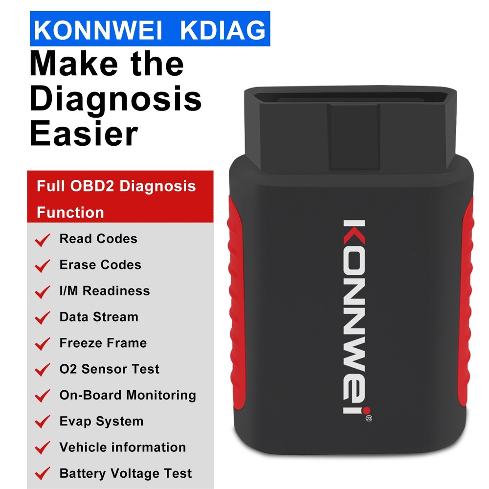 KONNWEI KDIAG Car OBD2 Reader Code Scanner Diagnostic ABS SRS Tool