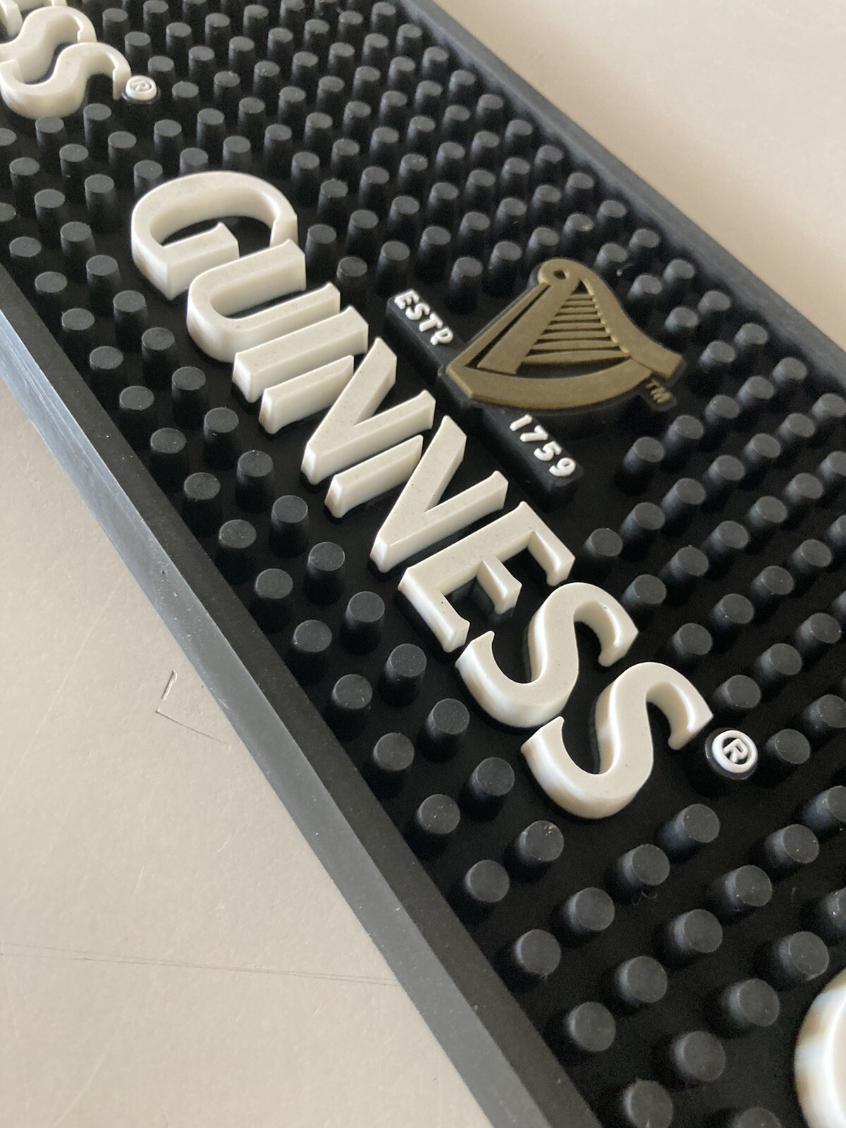 NEW Guinness Beer Rubber Bar Spill Mat for tap Or Bar glass Dublin Ireland