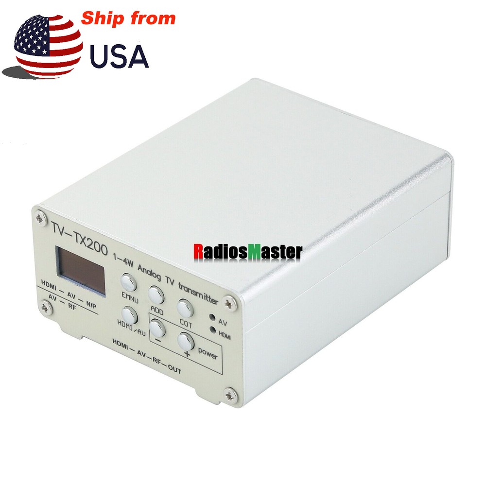 TV-TX200 VHF/UHF Analog TV Transmitter Support HD/AV Input Analog Signal#US