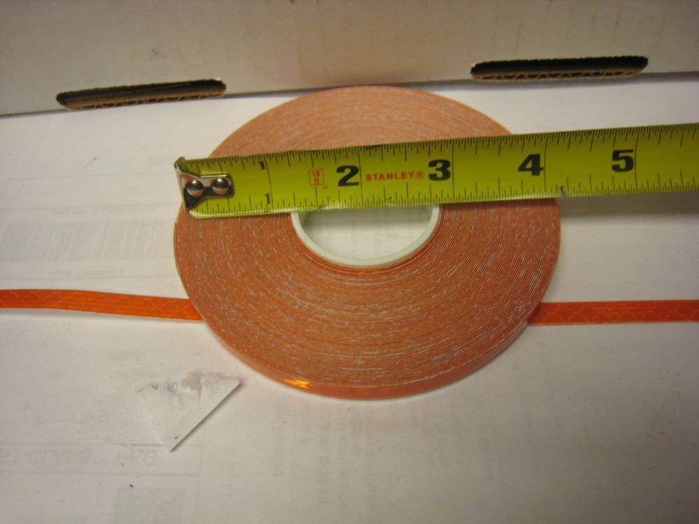 .38" x 50' Roll ORANGE REFLECTIVE CONSPICUITY TAPE