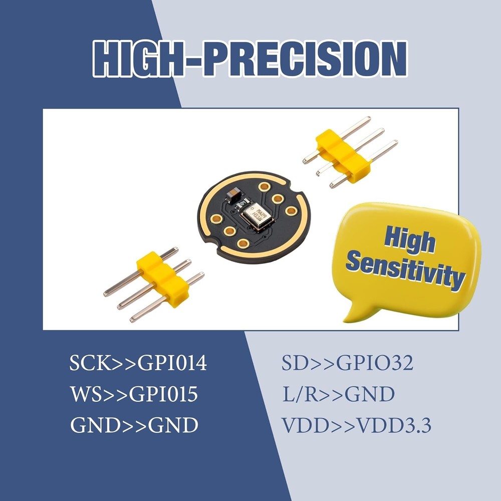 3PCS INMP441 Omnidirectional Microphone Module I2S Interface MEMS High Precision