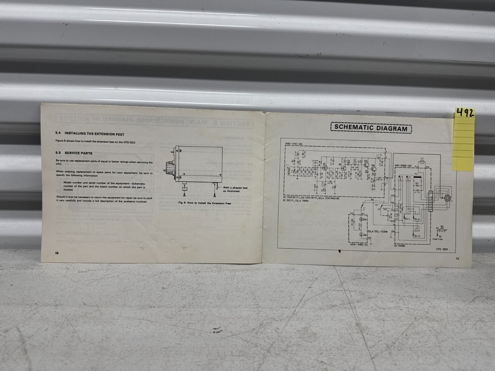 KENWOOD REMOTE VARIABLE FREQUENCY OSCILLATOR Model VFO-820 OPERATING MANUAL