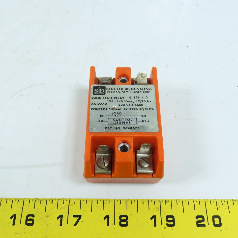 Struthers-Dunn 8611-13 Solid State Relay 15A 140Vrms