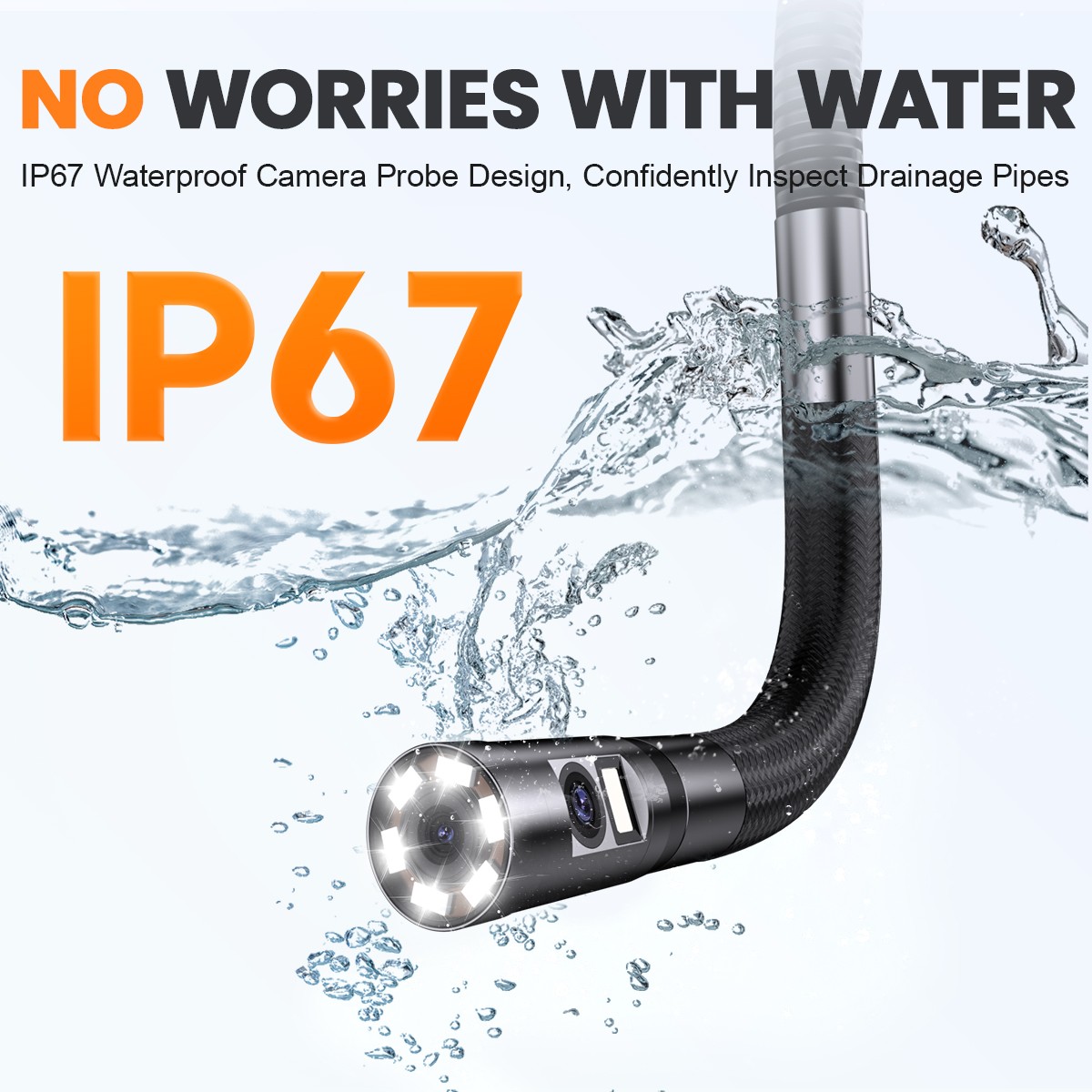 4.3" 3.9mm 3.7V/2600A Battery Articulating Borescope Inspection Camera Endoscope