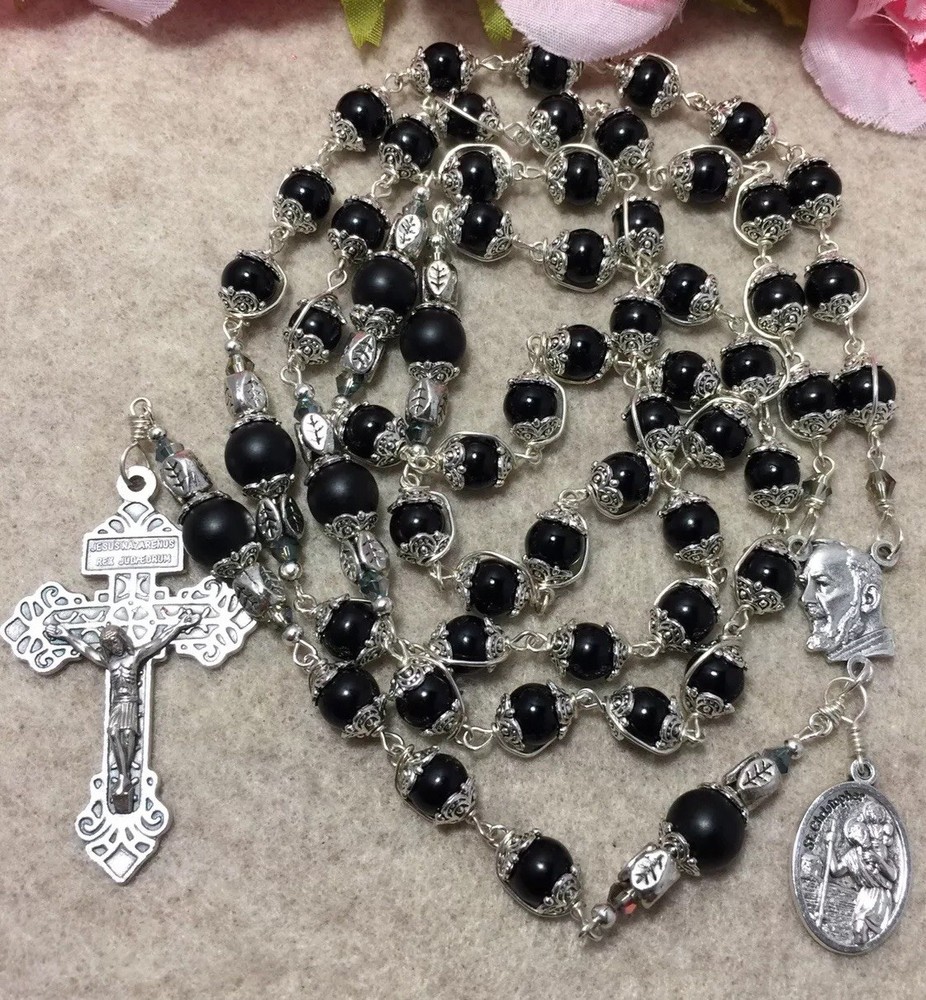 Unbreakable Rosary | St. Padre Pío/St Christopher Rosary | Handmade