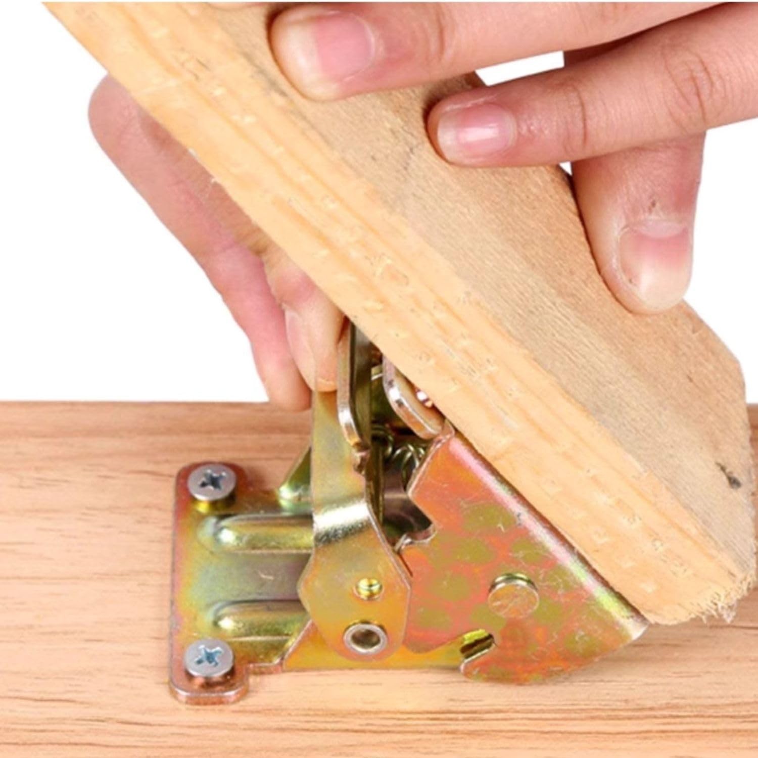 Saim Table Leg Folding Brackets, 4 PCS Foldable self Locking Hinge 90...