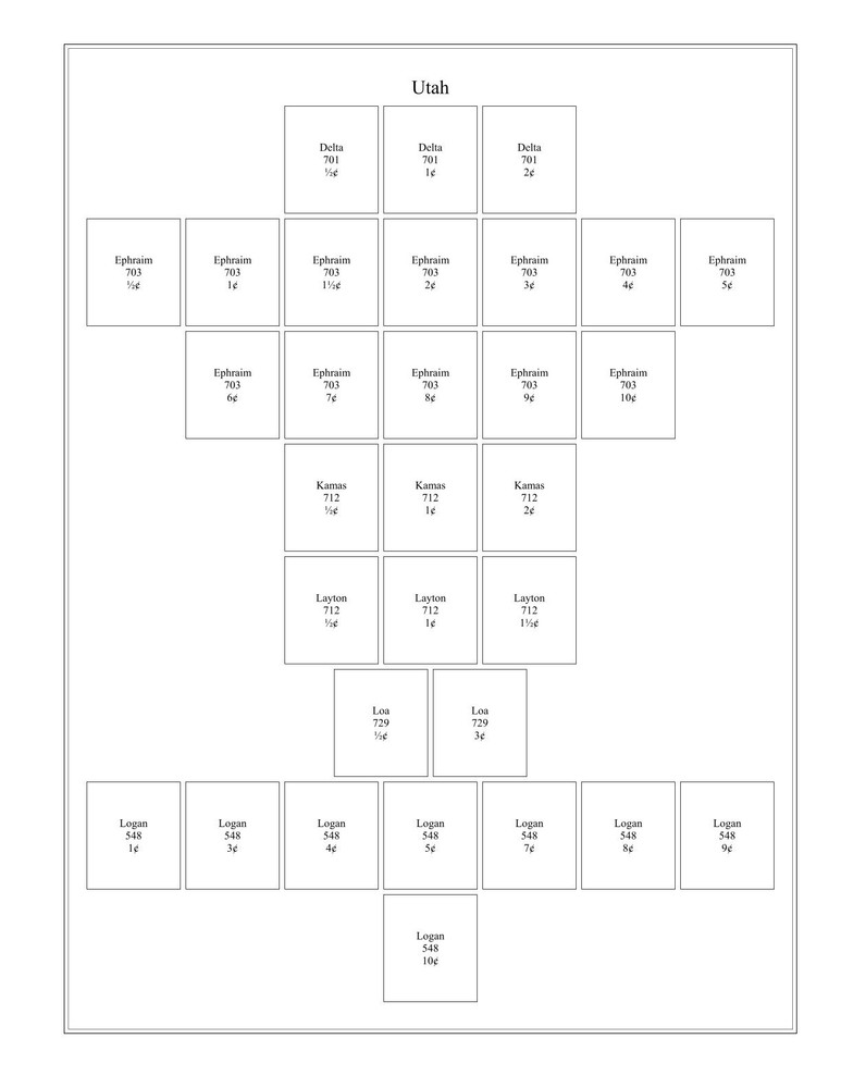 Utah Precancel Washington Bicentennial 4 Pages in Sheet Protectors