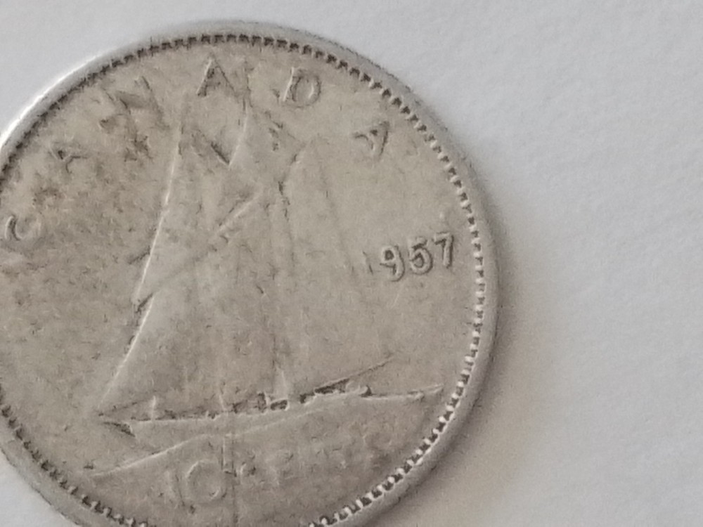 1957 10 Cents - Canadian
