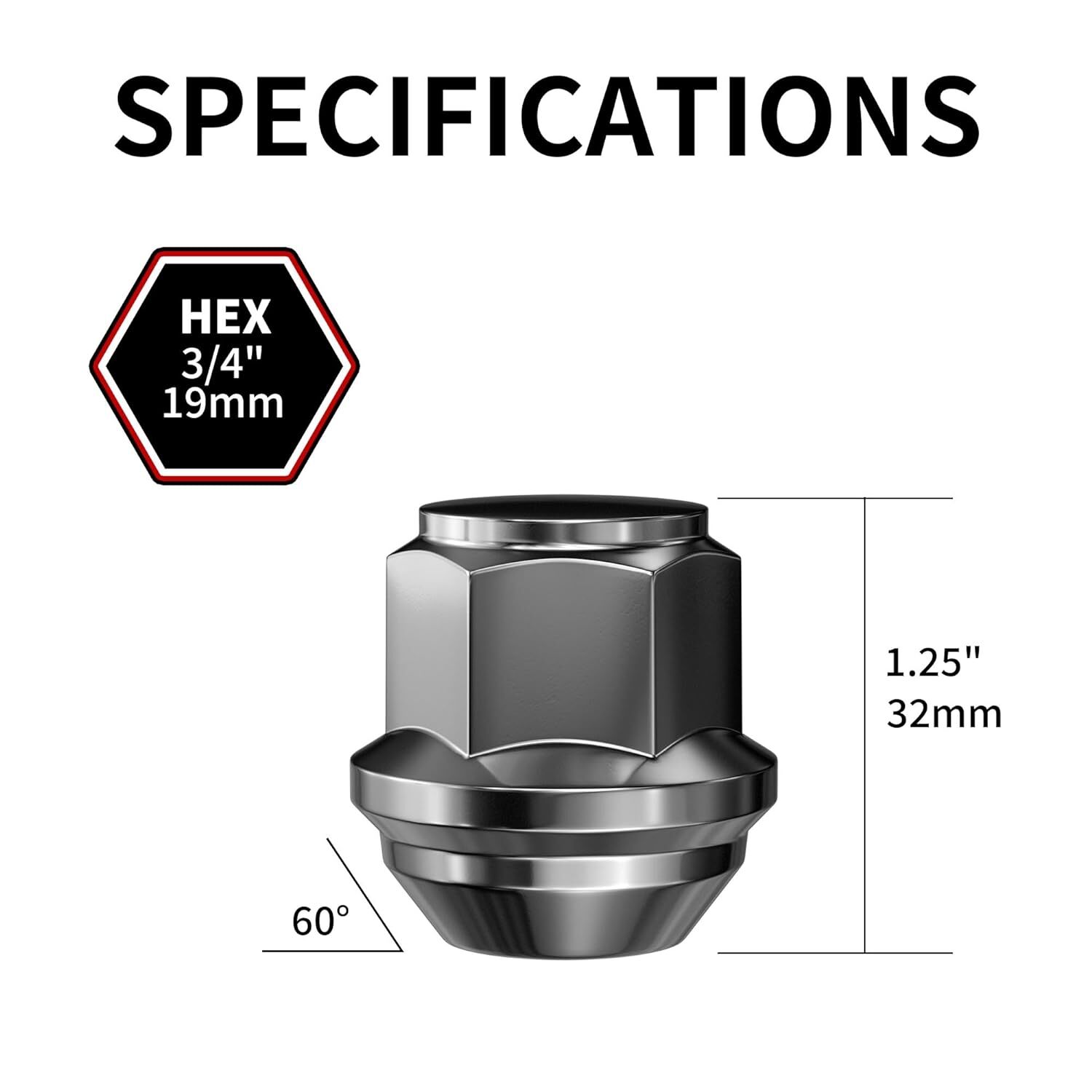 20pcs 12x1.5 Factory OEM Stock Lug Nuts for Ford Focus Fusion Escape EcoSport