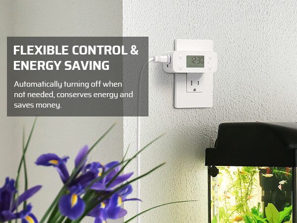 DEWENWILS 2 Pack Digital Timer Outlet 24H Programmable Digital Outlet Timer