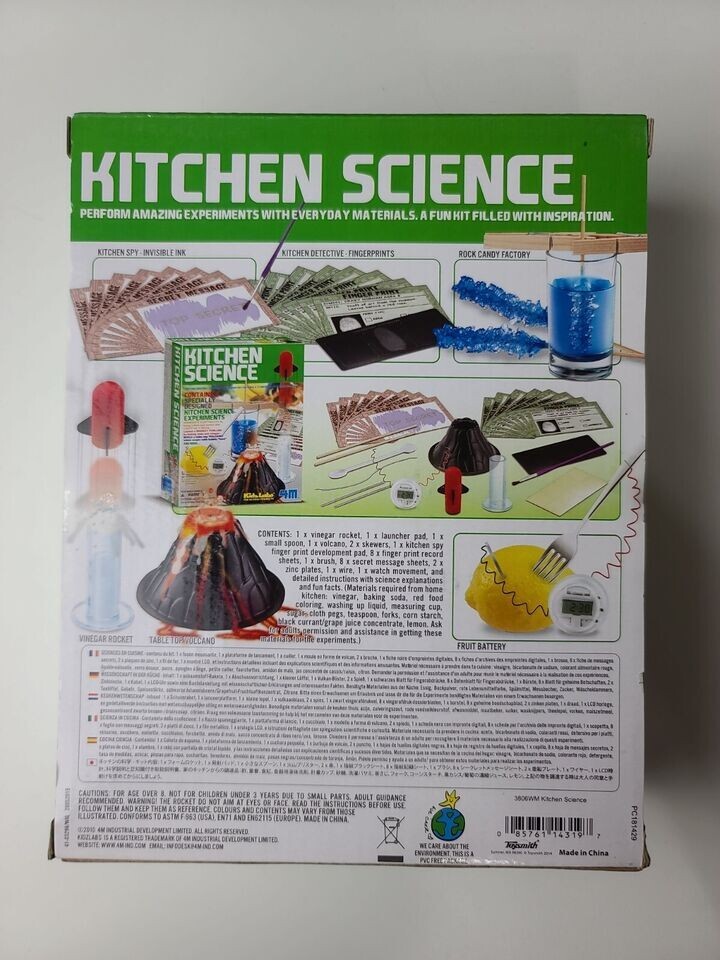 Kidz Labs 4M Kitchen Science Lab Kit Volcano Making, Rocket Launch Fun STEM