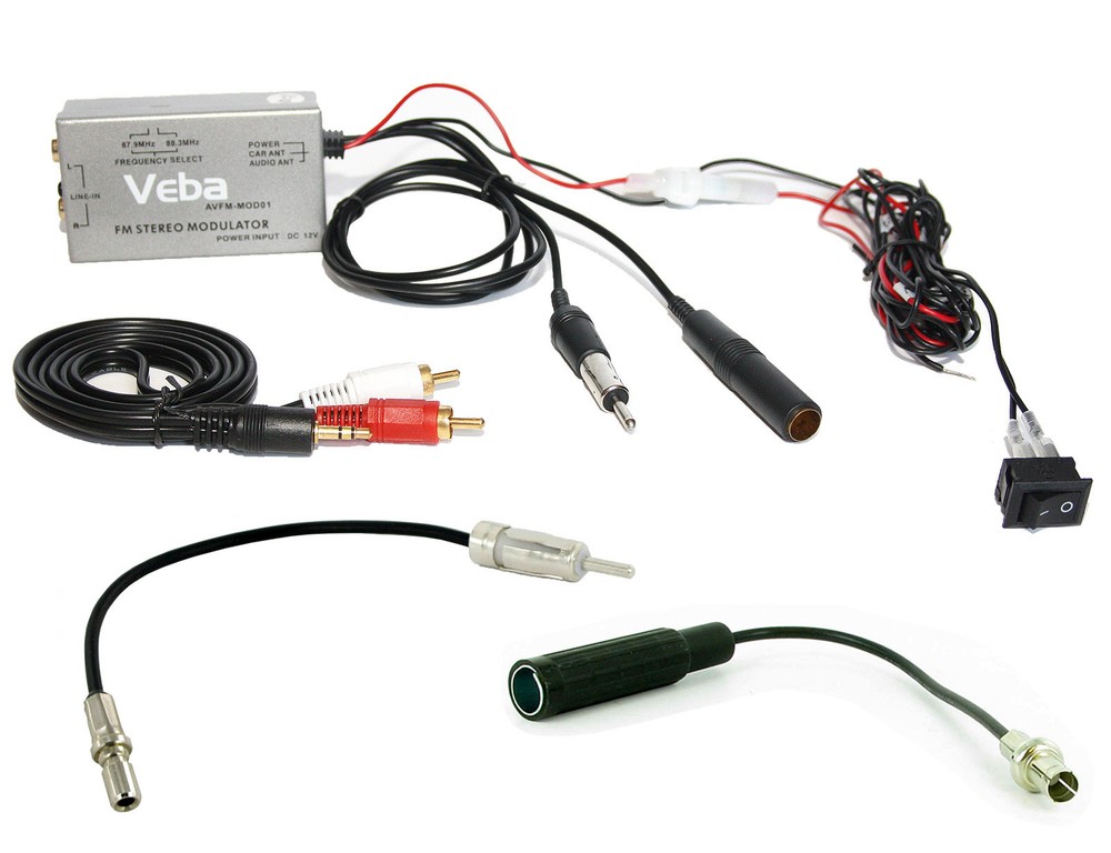 Dodge AUX input adapter Wired FM Modulator iPod iPhone MP3 Caliber Journey