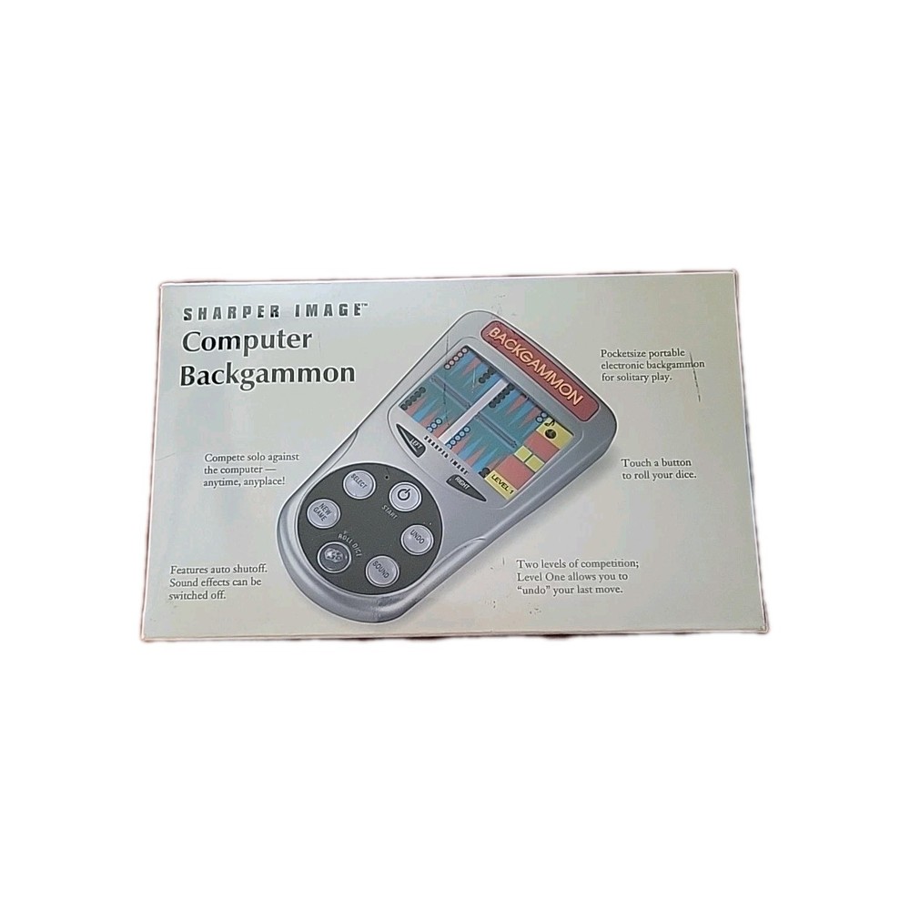 Sharper Image Computer Backgammon Electronic Portable Pocketsize BRAND NEW!!