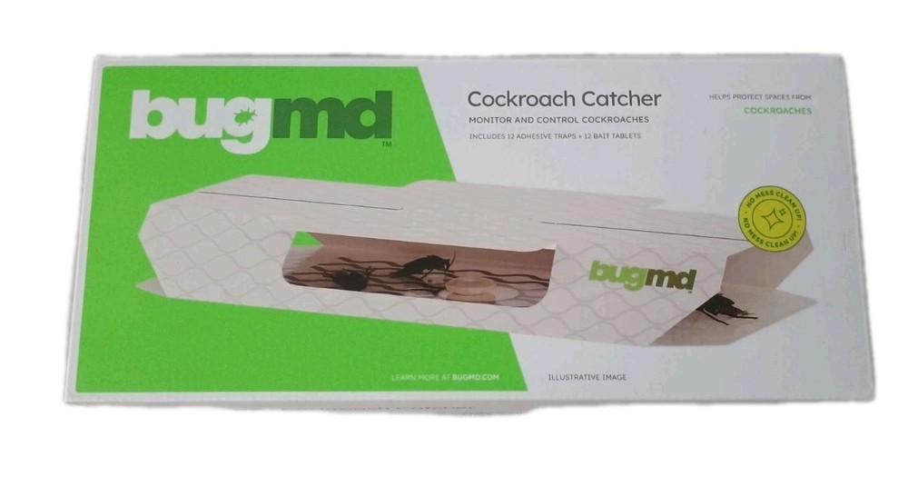 BugMD Cockroach Catcher (12Pack), Cockroach Killer Indoor Insect Trap Roach Trap