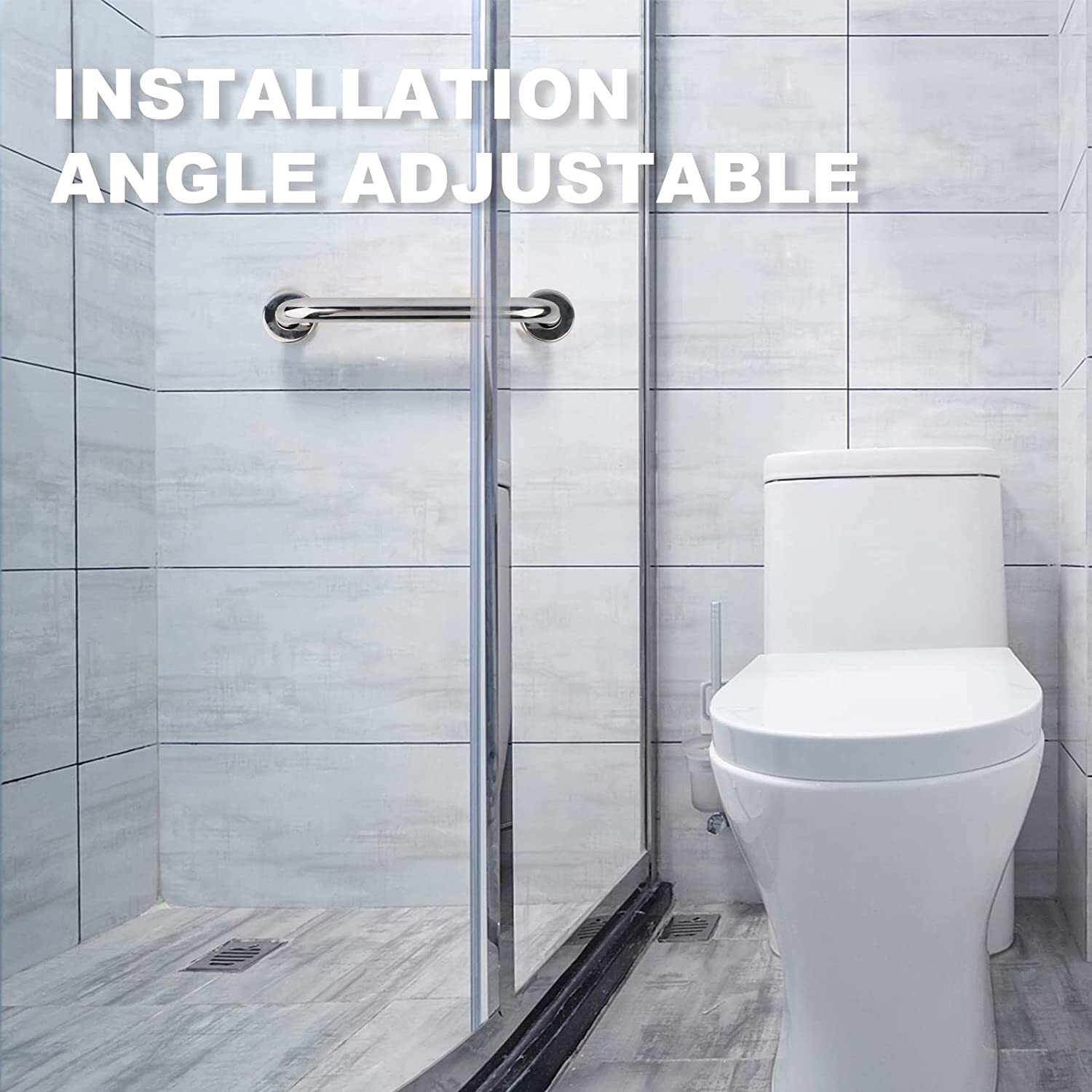 12"/16"/20" Bathroom Shower Grab Bar Safety Handle for Elderly Pregnant Handicap