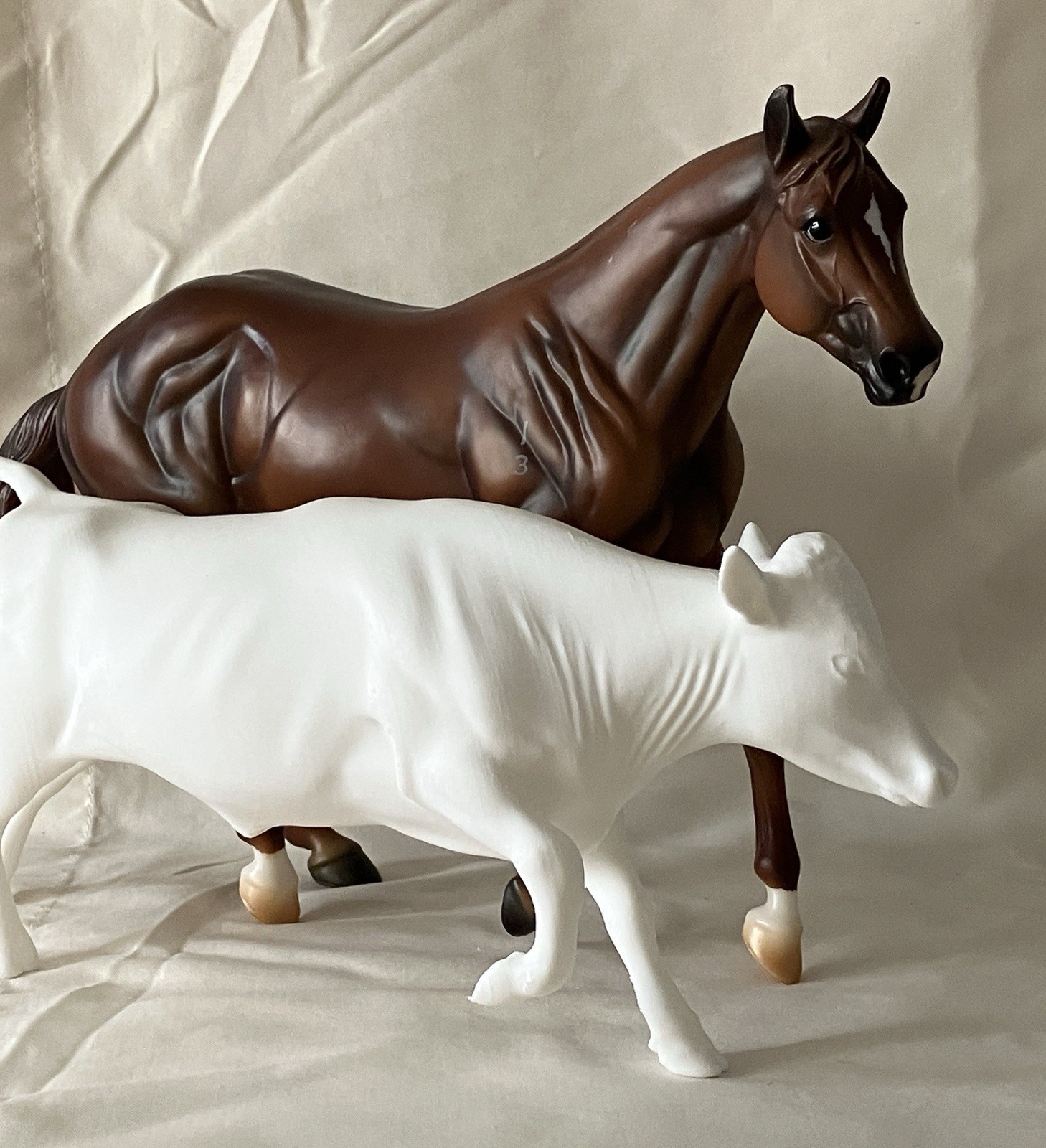 1:9 Unfinished Running Steer Cow 3d Print Traditional Breyer Model Horses Etc