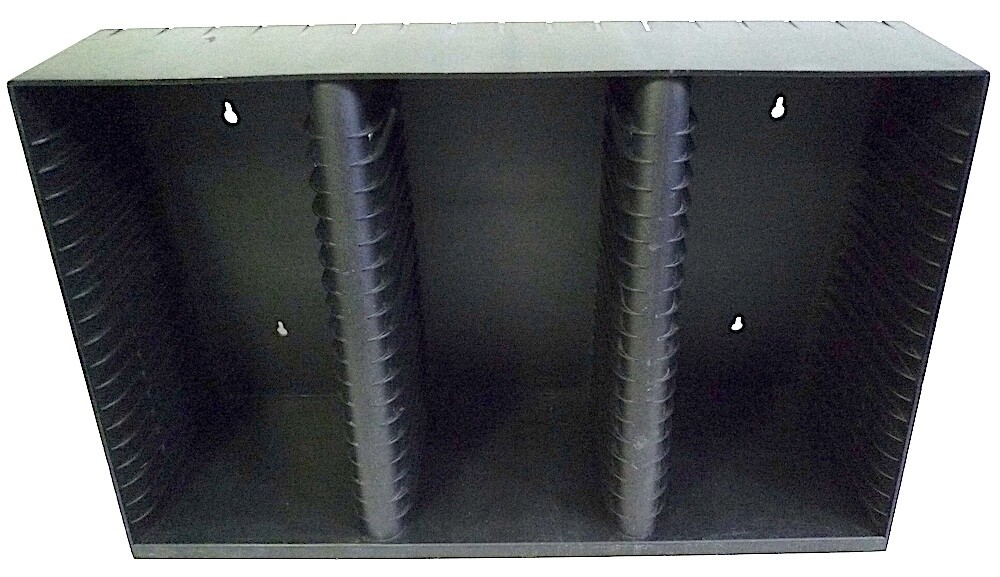Black 60 CD Holder Stackable Wall-Mountable Organizing Shelf Storage Rack (B)