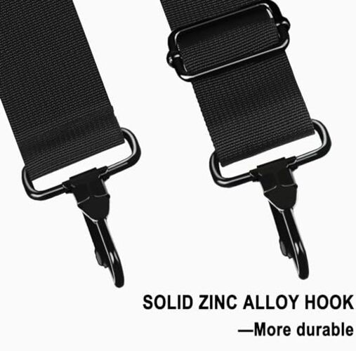 56 inch Shoulder Strap, Universal Adjustable Thick Soft Duffel Bag Black