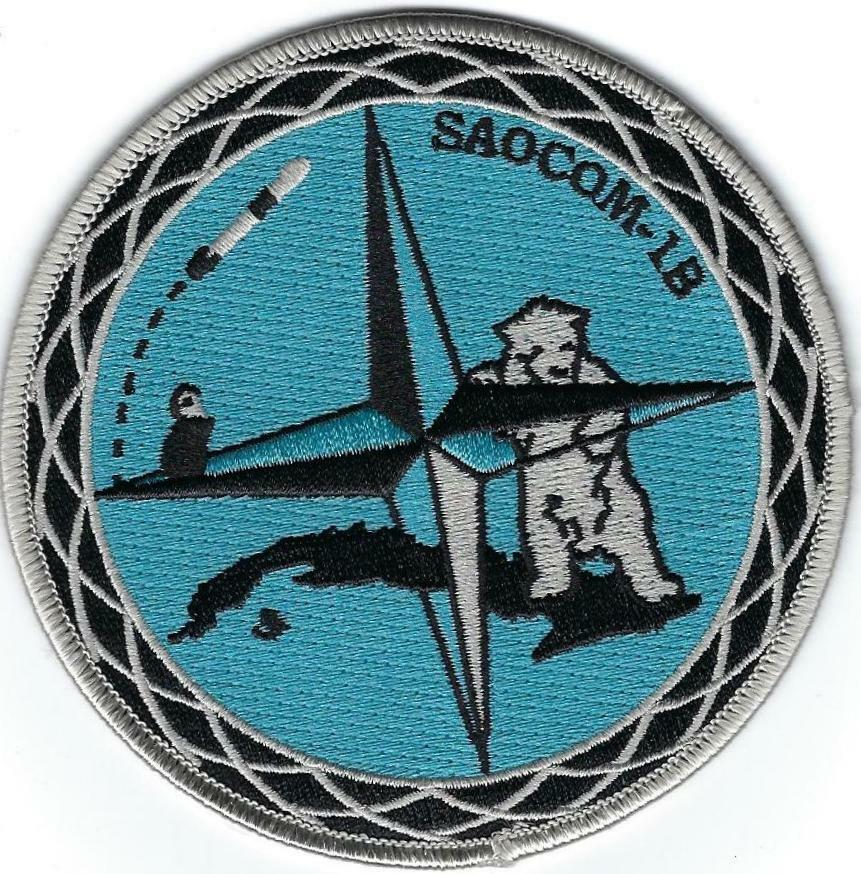 FALCON 9 SAOCOM-1B SPACEX SPACE PATCH ORIGINAL FREE USPS 1ST CLASS POSTAGE