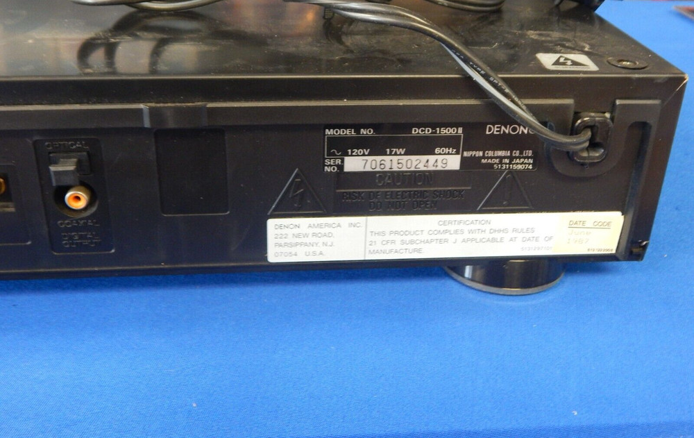 Denon DCD W1500 II CD Player, Missing Remote
