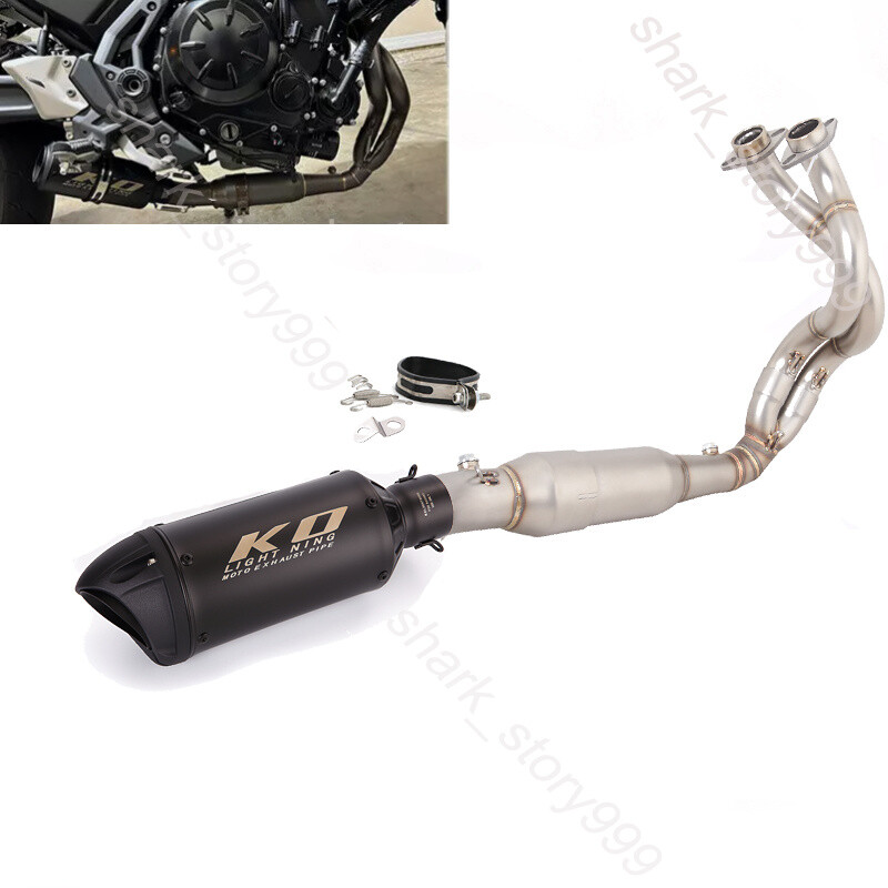 Ninja 650 For Kawasaki Z650 2023-25 Exhaust 51mm Muffler Tips Header Front Pipe