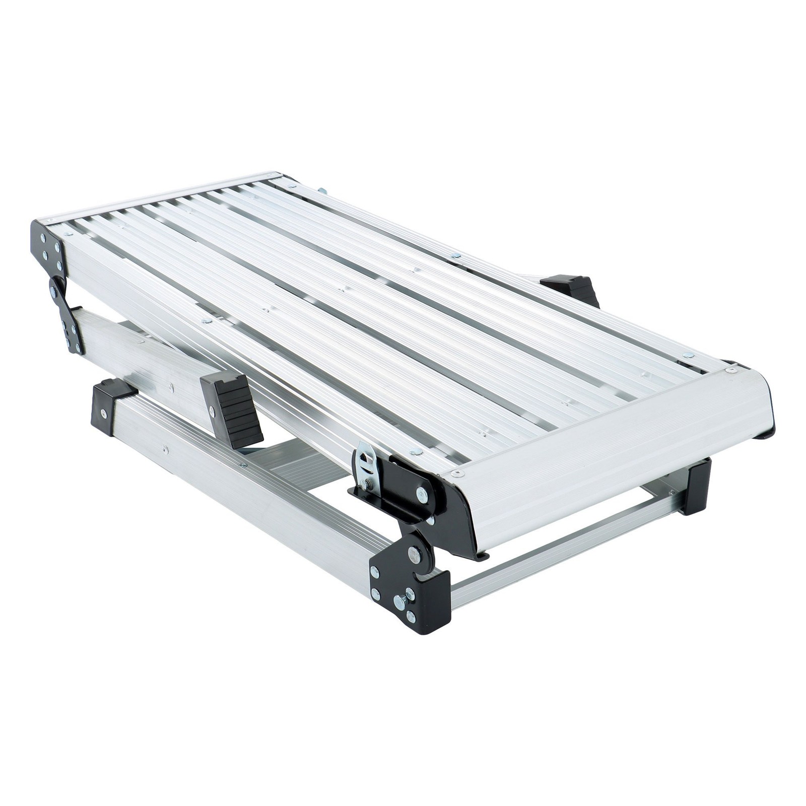 330lbs Aluminum Step Stool Non-slip Folding Work Platform Drywall Ladder