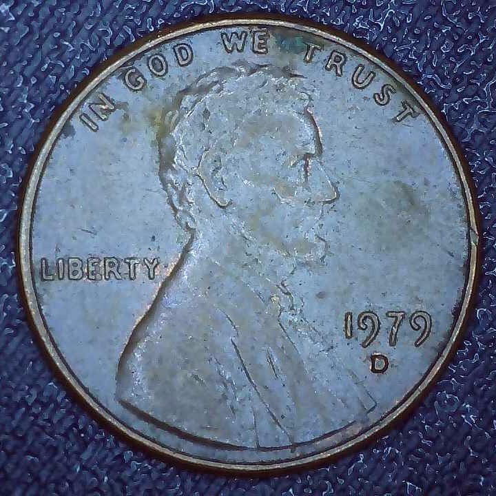 1979 D Lincoln Penny error repunched mintmark
