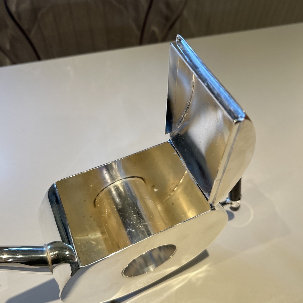 Silver Plated Art Deco Christopher Dresser Style Spherical Shape Teapot Large