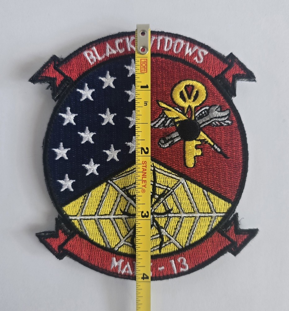 USMC MALS-13 Black Widows Patch Marine Aviation Logistic Squadron Hook & Loop