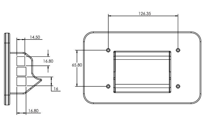 RASPBERRY PI TOUCHSCREEN ENCLOSURE - CBRPP-TS- BLACK /WHT