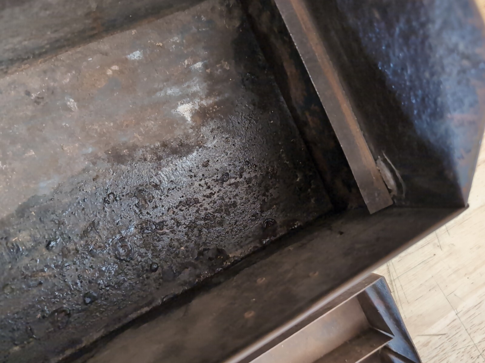 1930s Western Giant Tools Western Auto Supply Tool Box w/ Tray Leather Handle