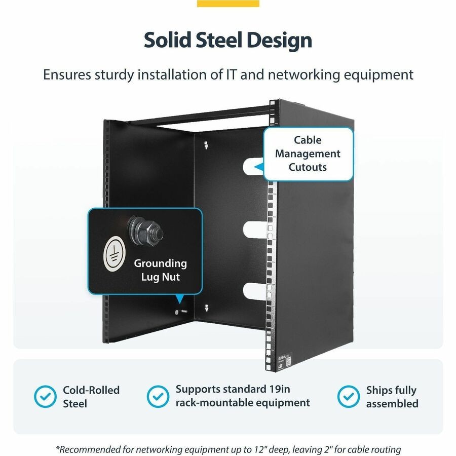StarTech 10U Wall Mount Rack (rack10u14bracket)