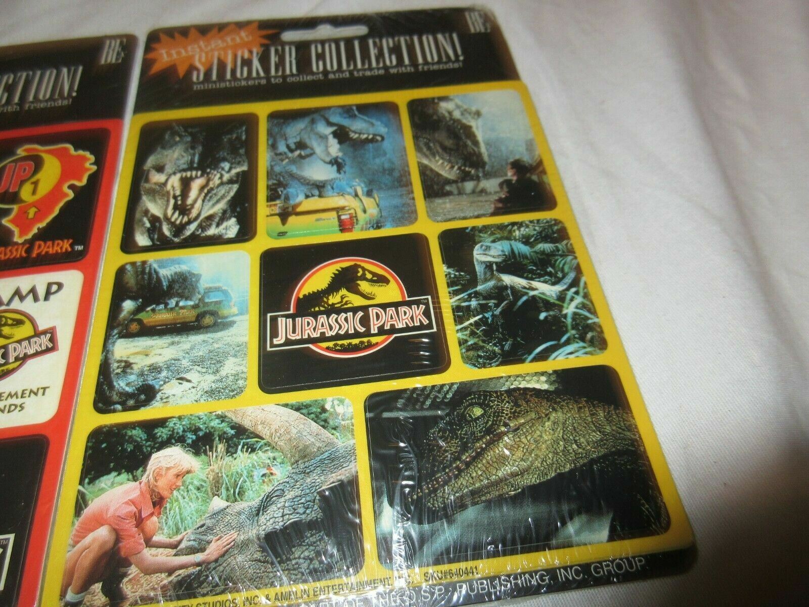 Jurassic Park Instant Sticker Collection 32 Stickers New Old Stock 1993 2 Packs