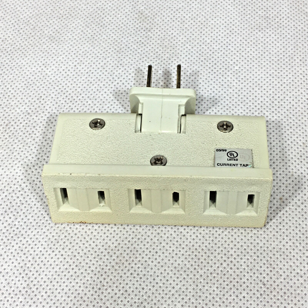 3-Outlet Wall Hugger Adapter Plug E124416 125V 15A