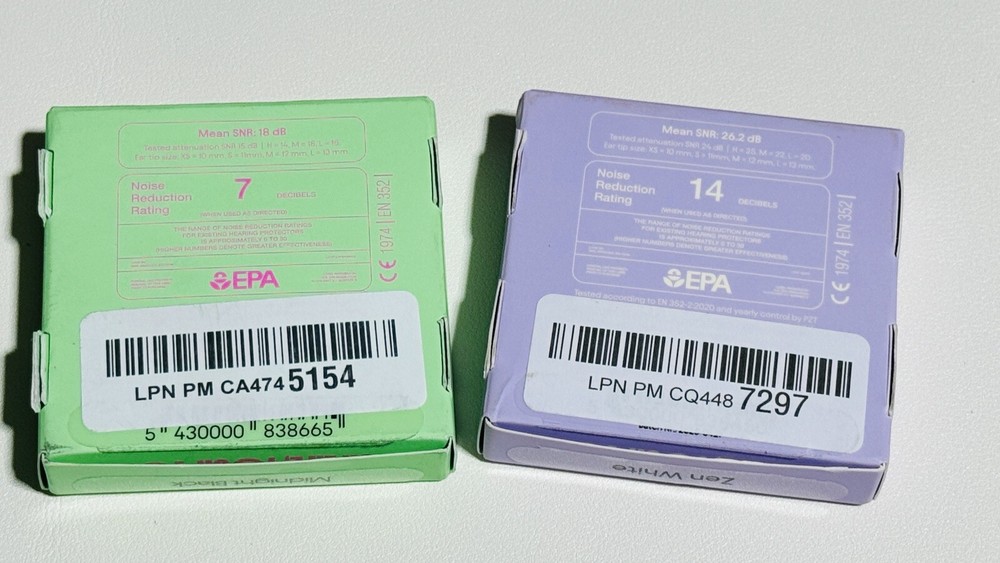 2 Earplugs Loop Earplug Midnight Black Noise Reduction 7+loop Quiet Zen White 14