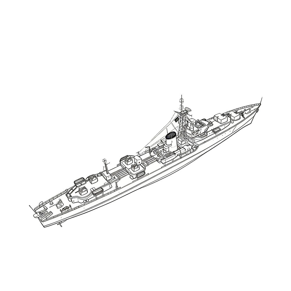 SSMODEL SSC700171 1/700  Military Model  HMS Battle Class Destroyer Water Line