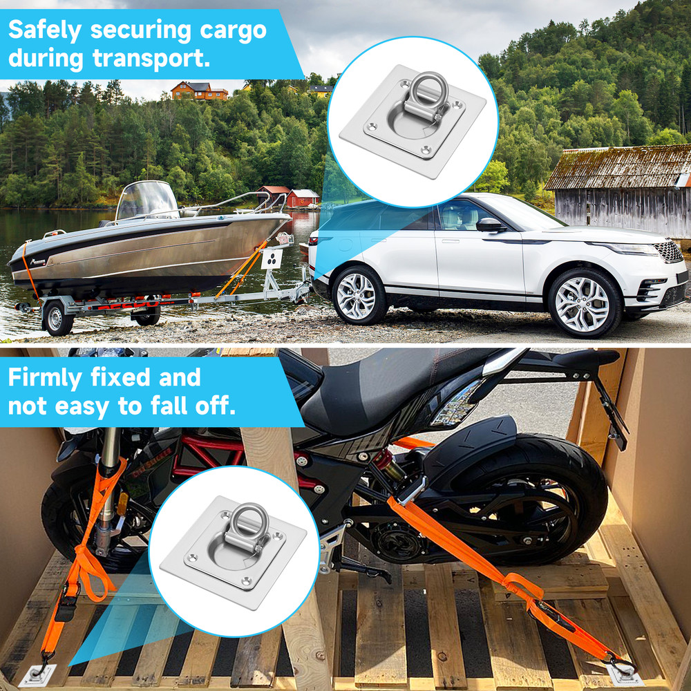 Tie Heavy-Duty for Rings Pull Heavy Tie Load-Bearing gently Down Down Ring 6Pack