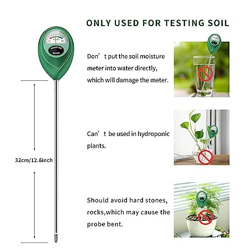 Soil Moisture Meter, 2 Pack Long Probe Soil Moisture Green-Longprobe-2Pack