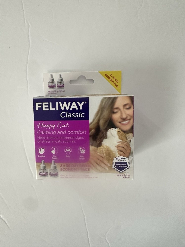 Feliway Classic Diffuser Refill 48 Ml Cat Constant Calming 2 Refills NIB